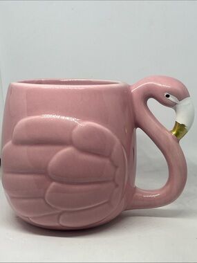 Hand Crafted Pink Flamingo Ceramic Mug